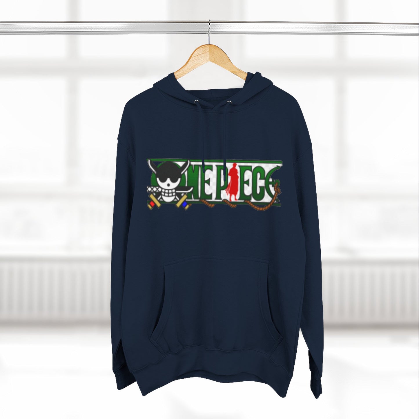Anime-Inspired Fleece Hoodie, Pirate Hoodie, Cool Streetwear, Cozy Gift for Fans, Unisex Pullover, Winter Fashion