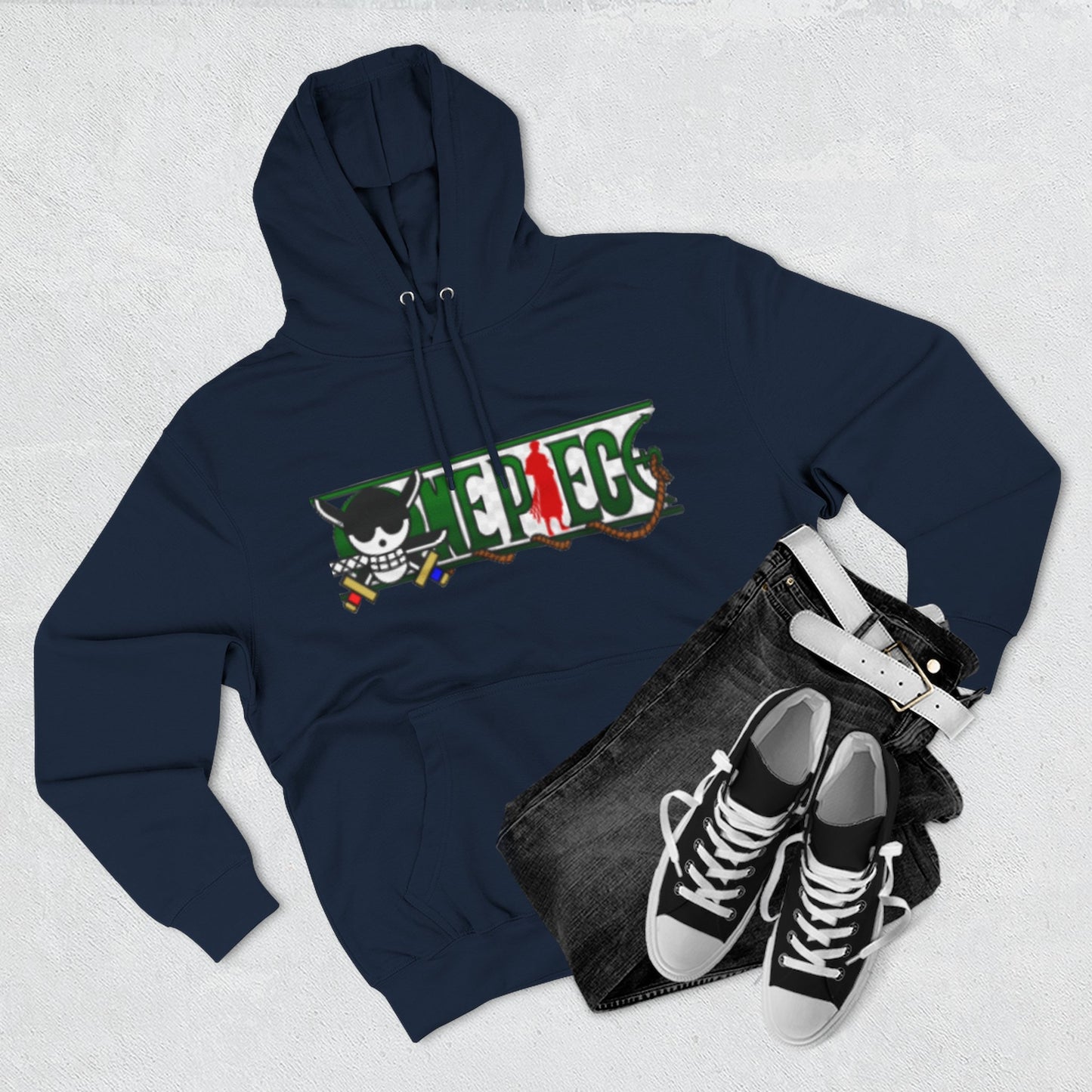 Anime-Inspired Fleece Hoodie, Pirate Hoodie, Cool Streetwear, Cozy Gift for Fans, Unisex Pullover, Winter Fashion