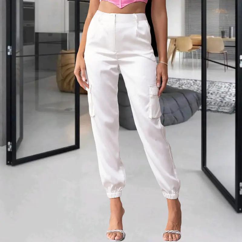 Casual Multi-pocket Cargo Pants Commuting Flattering Straight-leg Trousers by Fashion Fusion Emperium