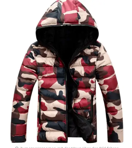 Camouflage Thick Cotton Pad Warm Cotton Jacket by Fashion Fusion Emperium