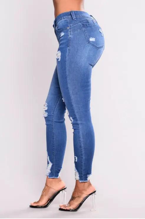 High waist stretch slim pencil feet pants by Fashion Fusion Emperium