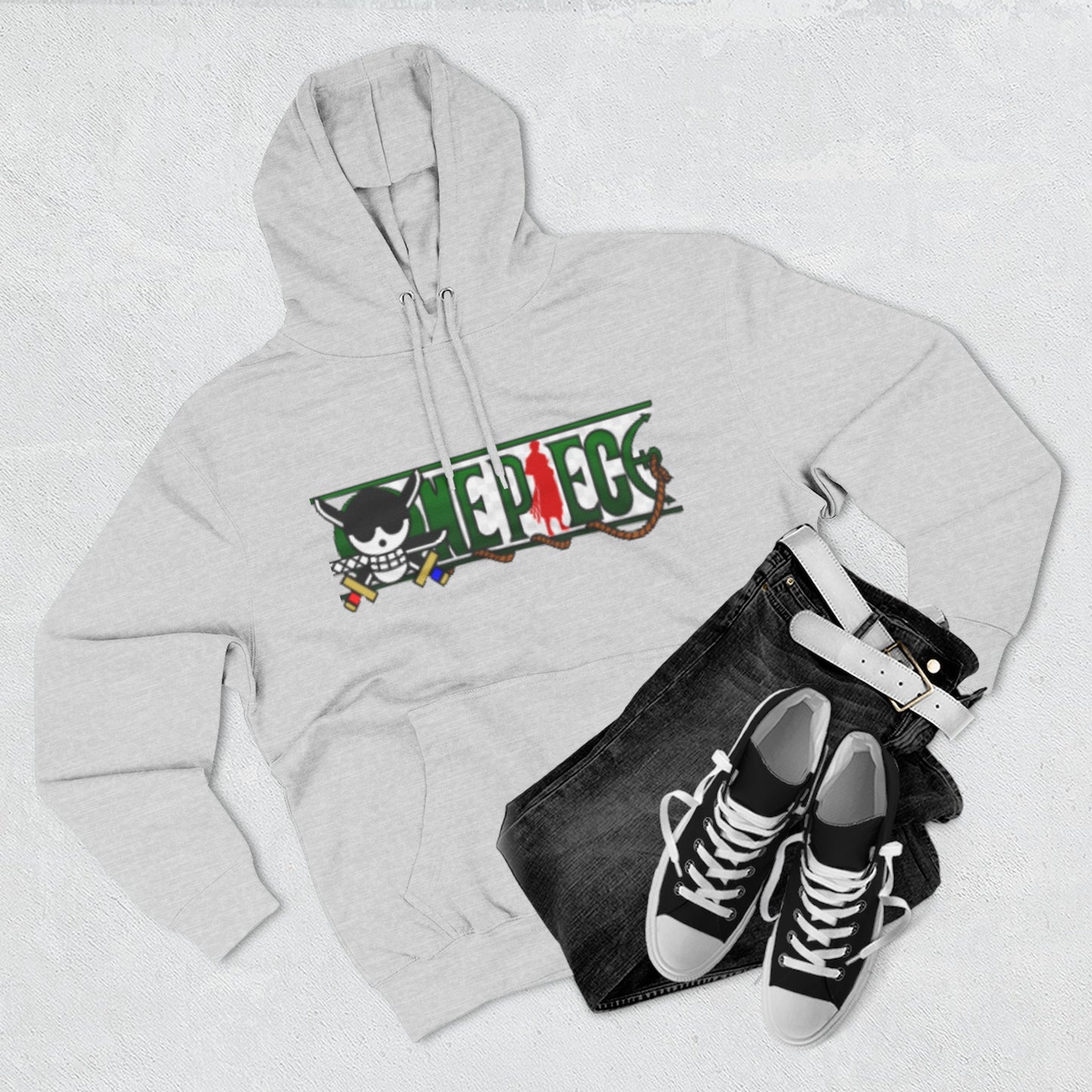 Anime-Inspired Fleece Hoodie, Pirate Hoodie, Cool Streetwear, Cozy Gift for Fans, Unisex Pullover, Winter Fashion