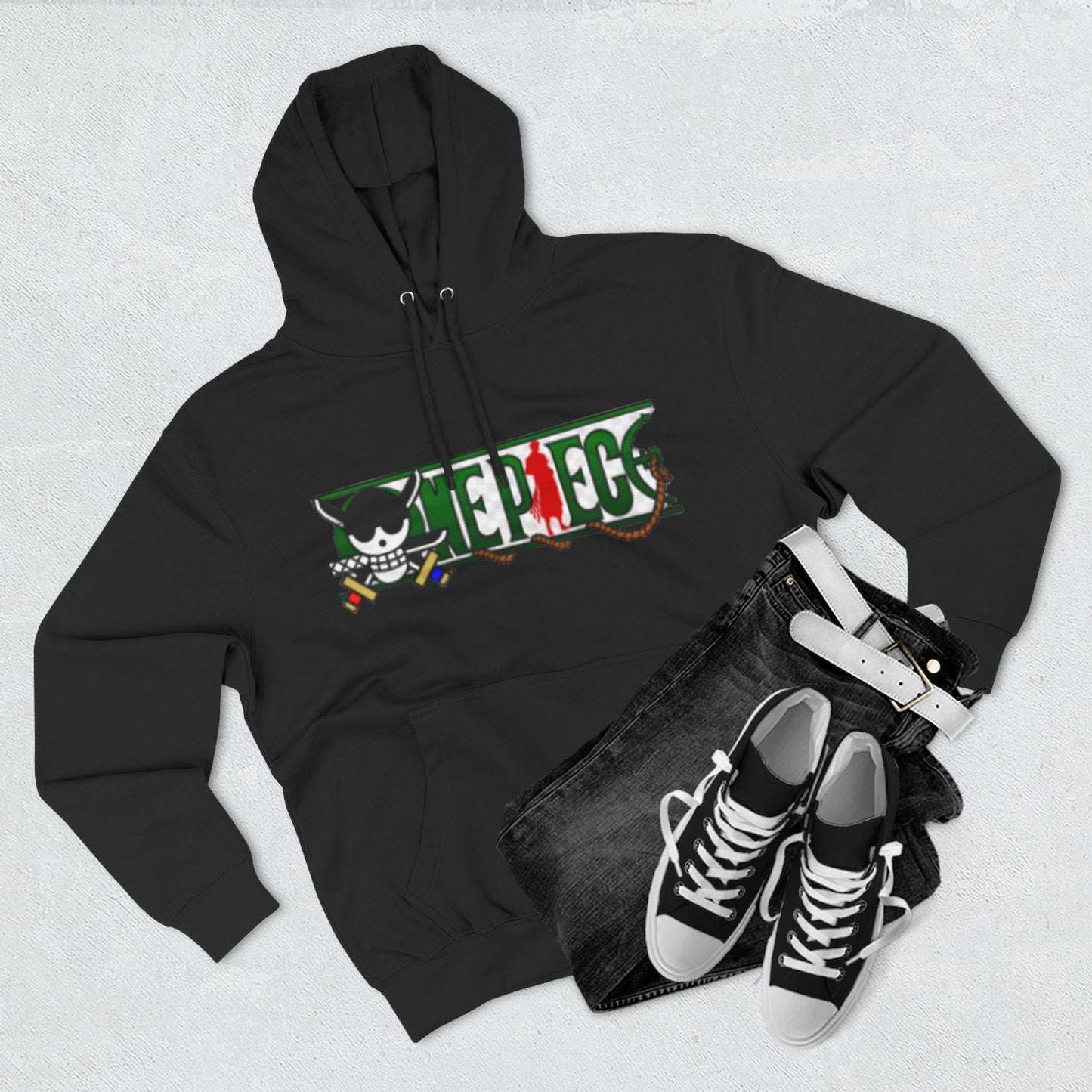 Anime-Inspired Fleece Hoodie, Pirate Hoodie, Cool Streetwear, Cozy Gift for Fans, Unisex Pullover, Winter Fashion