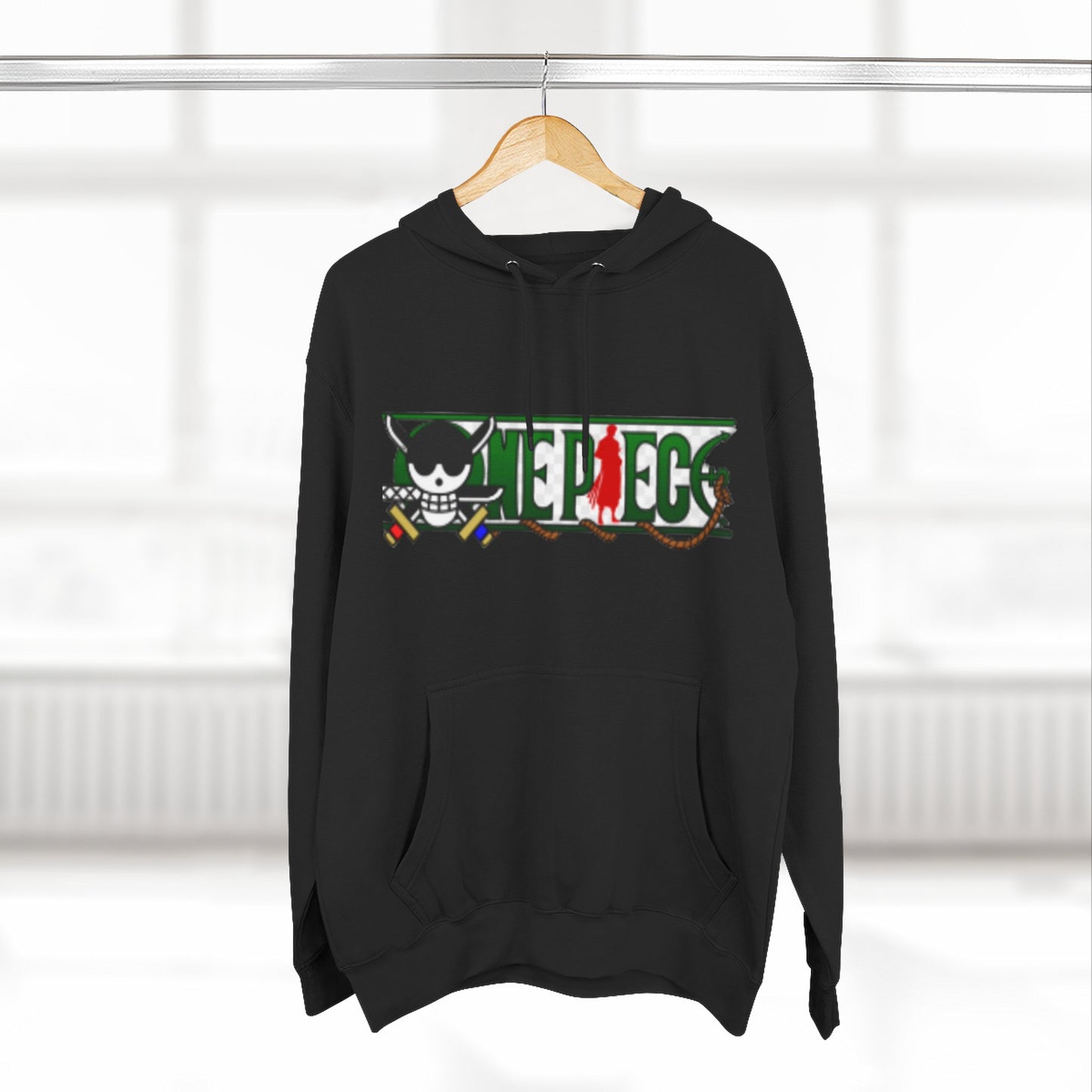 Anime-Inspired Fleece Hoodie, Pirate Hoodie, Cool Streetwear, Cozy Gift for Fans, Unisex Pullover, Winter Fashion