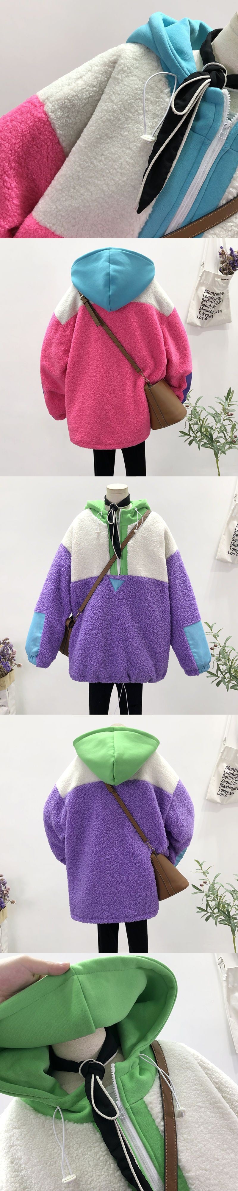 Loose Hooded Wool Pullover