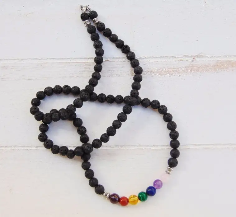 Charm Necklace Black Lava by Fashion Fusion Emperium