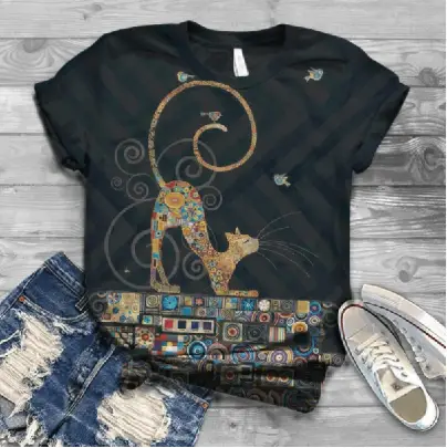 Fashion 3D Animal Cat Print Short Sleeve by Fashion Fusion Emperium