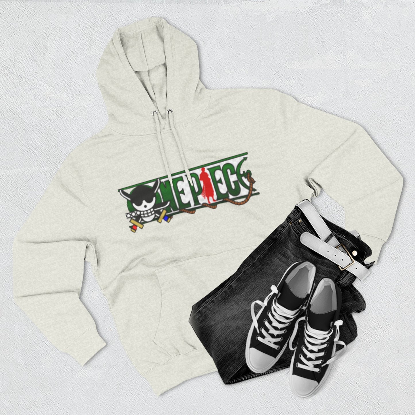 Anime-Inspired Fleece Hoodie, Pirate Hoodie, Cool Streetwear, Cozy Gift for Fans, Unisex Pullover, Winter Fashion