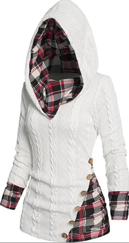 Bedford Cord Hooded Casual Pullover Sweater by Fashion Fusion Emperium
