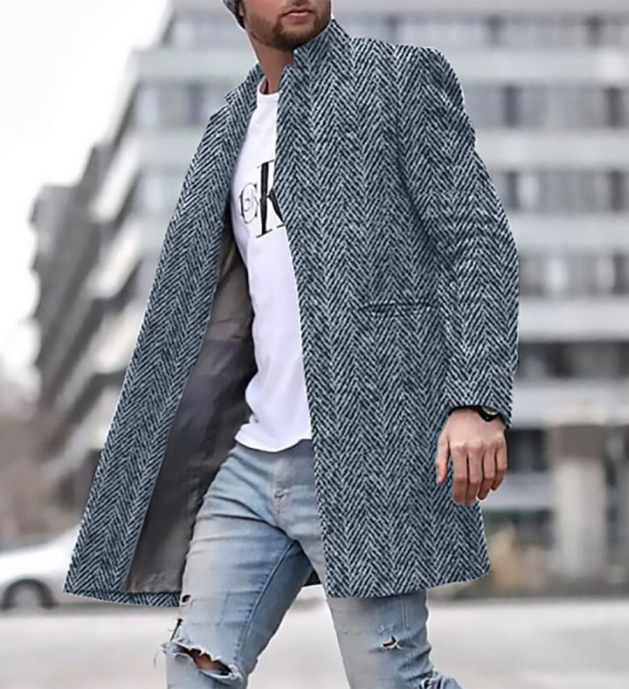 Woolen Coat 3D Digital Printing Fall Lapels