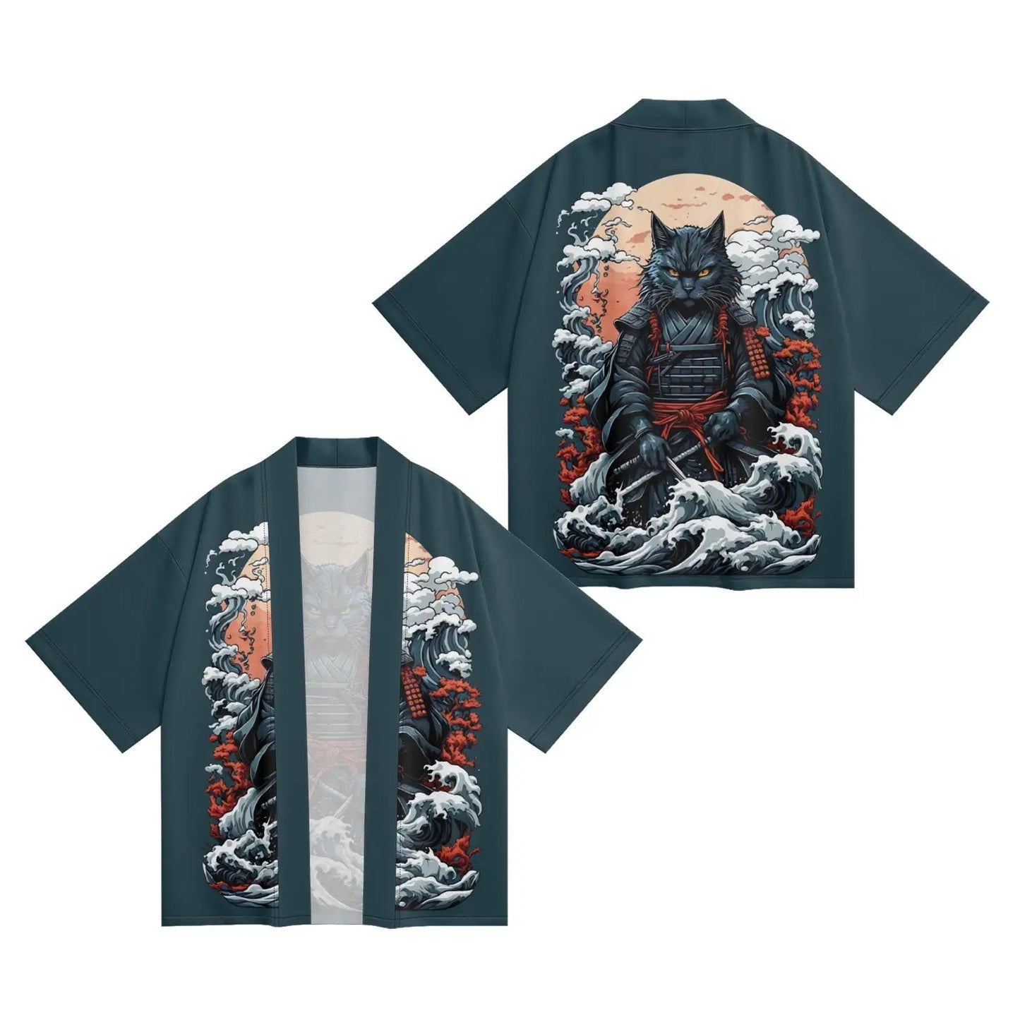 Samurai Cat Kimono by Fashion Fusion Emperium