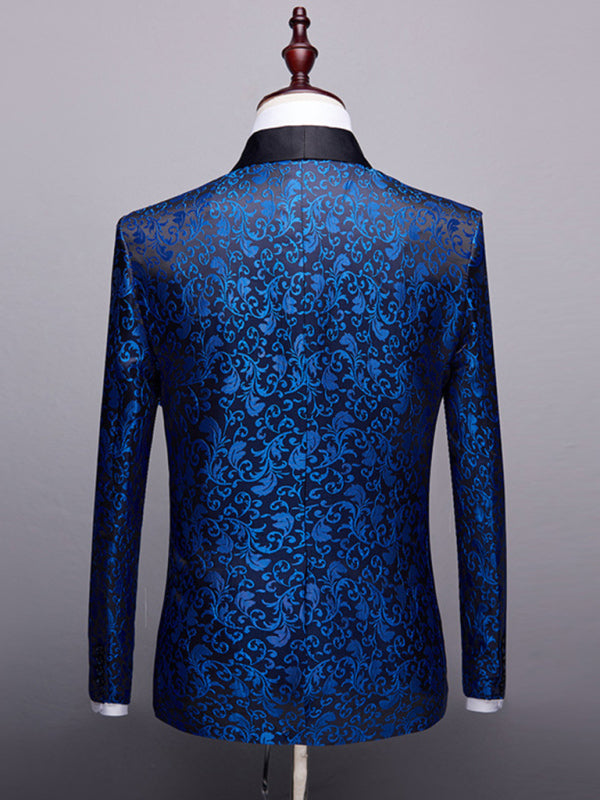 Traje de negocios de dos piezas de corte entallado para hombre