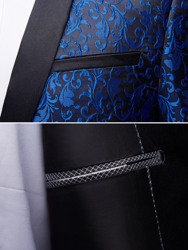 Traje de negocios de dos piezas de corte entallado para hombre