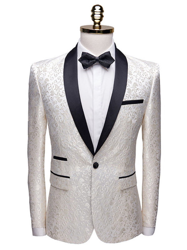 Traje de negocios de dos piezas de corte entallado para hombre