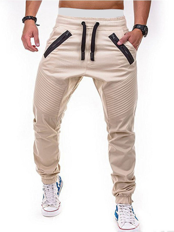 Zipped Loose-Fitting Casual Pants