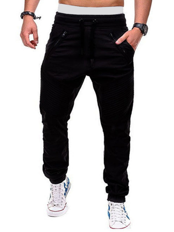 Zipped Loose-Fitting Casual Pants