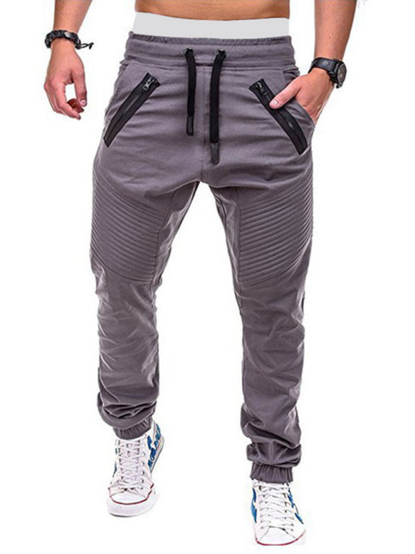 Zipped Loose-Fitting Casual Pants
