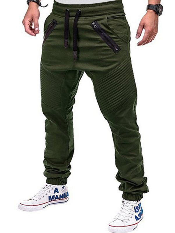 Zipped Loose-Fitting Casual Pants