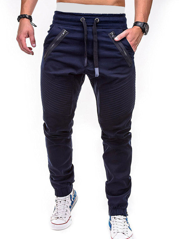 Zipped Loose-Fitting Casual Pants
