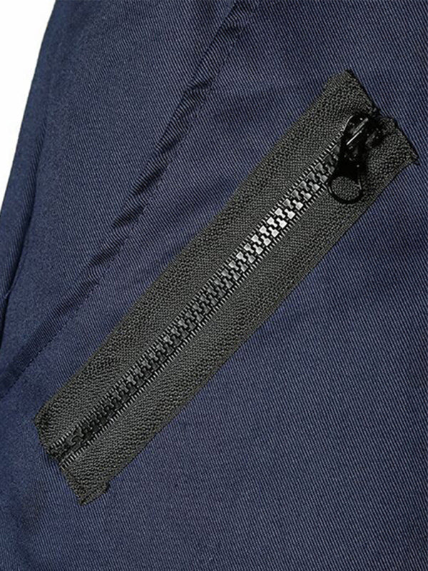 Zipped Loose-Fitting Casual Pants