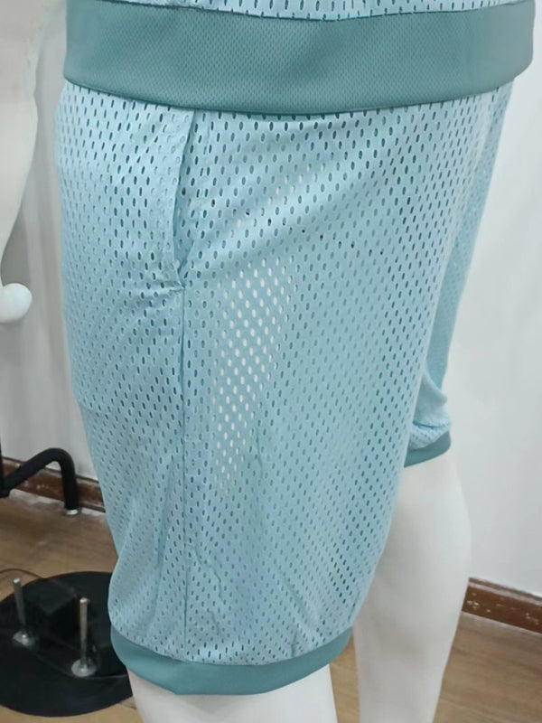 Pantalones cortos de manga corta Cárdigan de solapa de punto Traje de hombre de manga corta