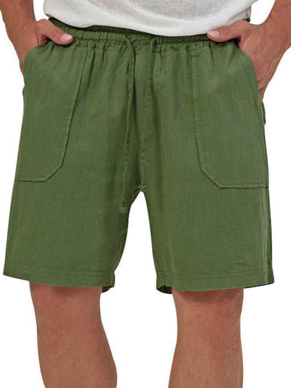 Chaleco de dos piezas para hombre, pantalones cortos, traje de cárdigan informal sin mangas