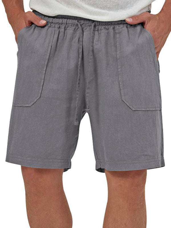 Chaleco de dos piezas para hombre, pantalones cortos, traje de cárdigan informal sin mangas