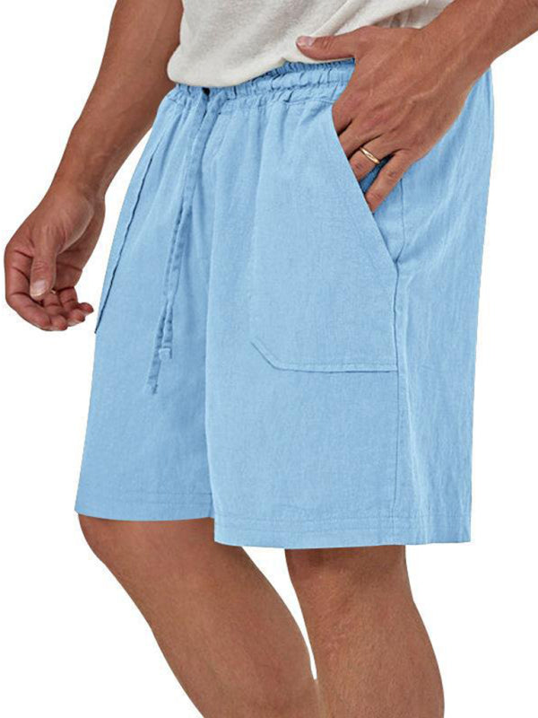 Chaleco de dos piezas para hombre, pantalones cortos, traje de cárdigan informal sin mangas