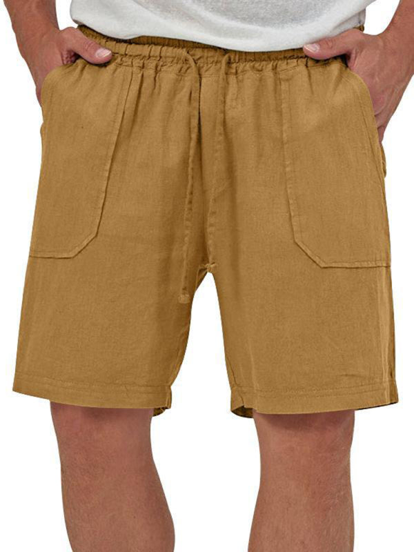 Chaleco de dos piezas para hombre, pantalones cortos, traje de cárdigan informal sin mangas