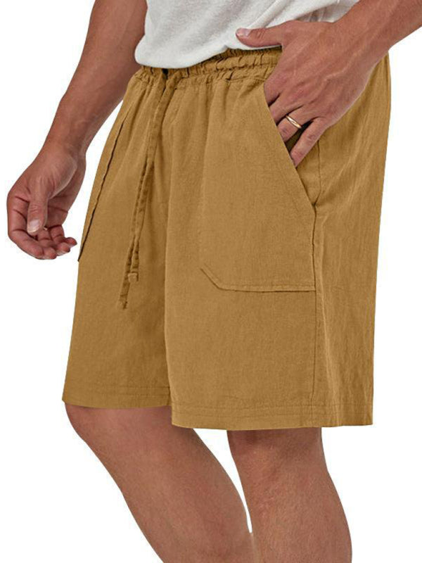 Chaleco de dos piezas para hombre, pantalones cortos, traje de cárdigan informal sin mangas