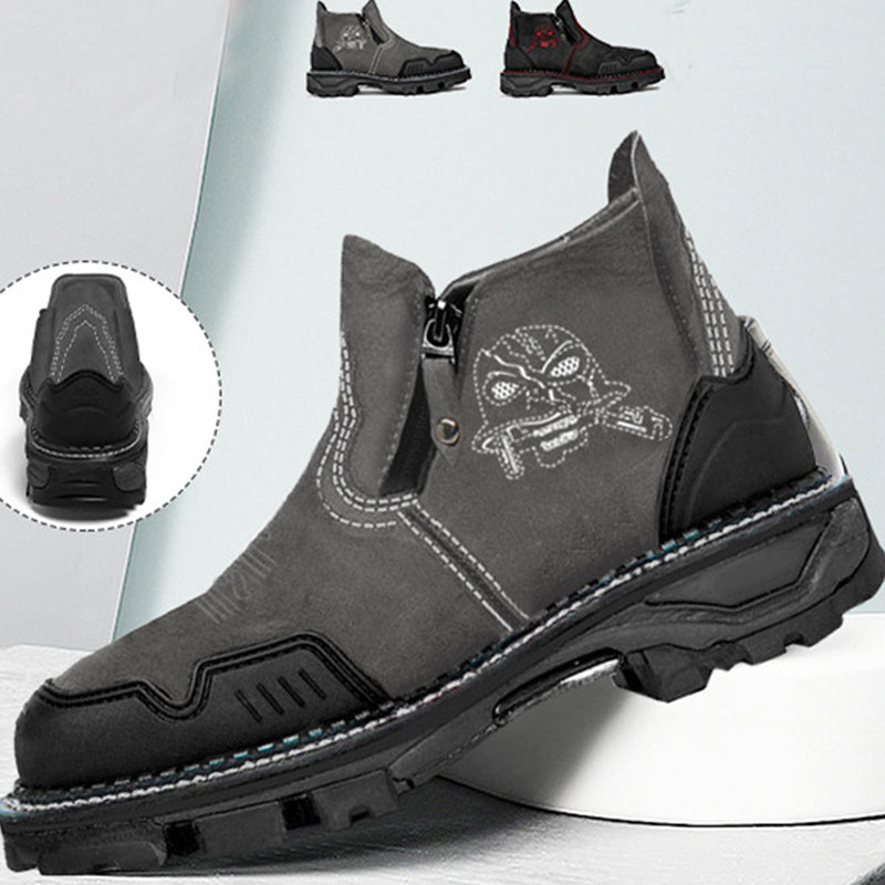 Square Toe Leather Boots