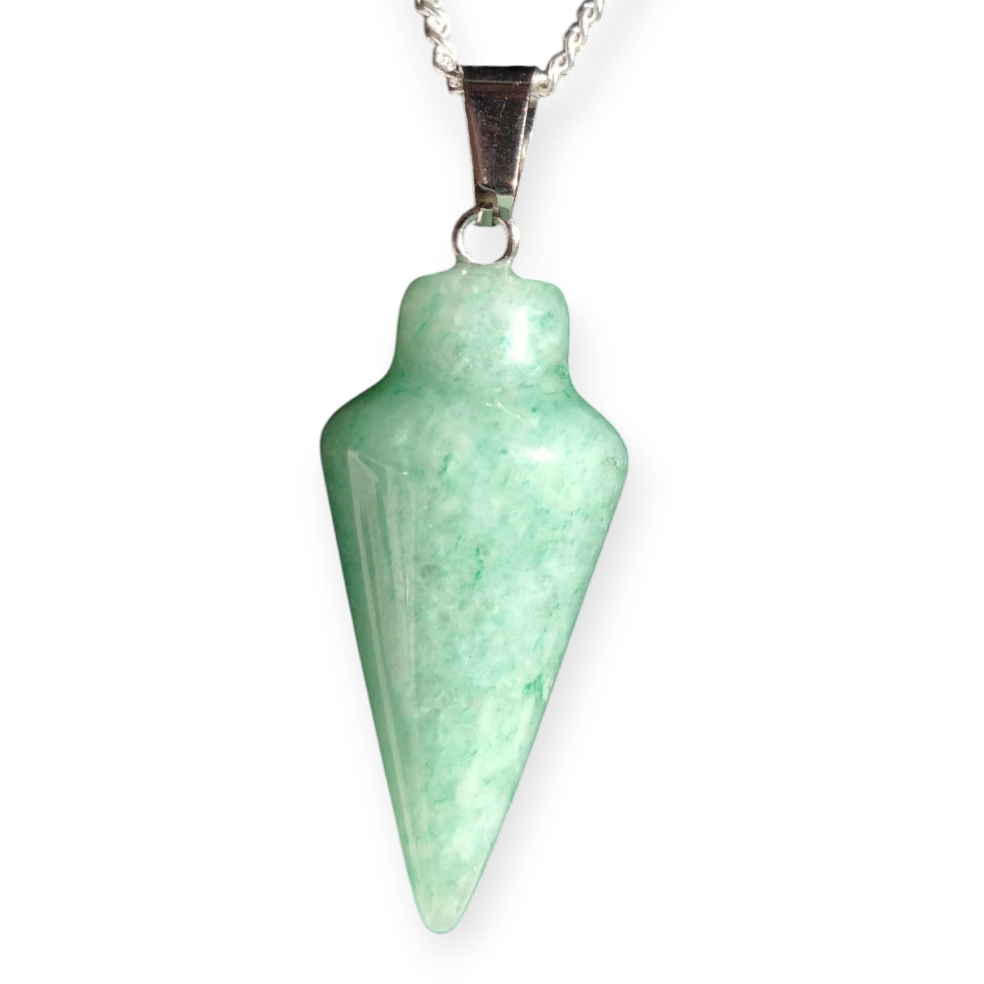 Natural Gemstone Pendulum, Pure 925 Sterling Silver Necklace by Fashion Fusion Emperium