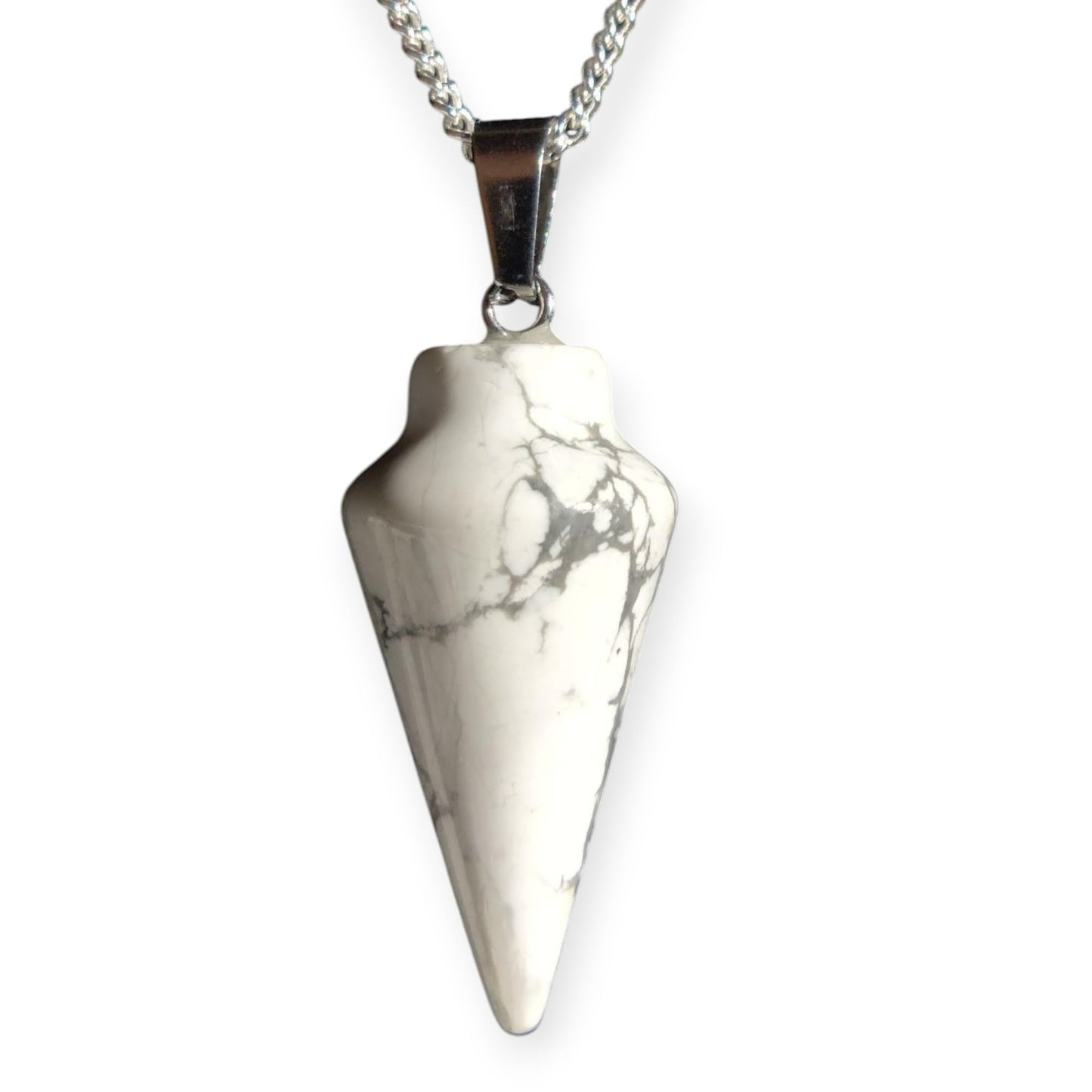 Natural Gemstone Pendulum, Pure 925 Sterling Silver Necklace by Fashion Fusion Emperium