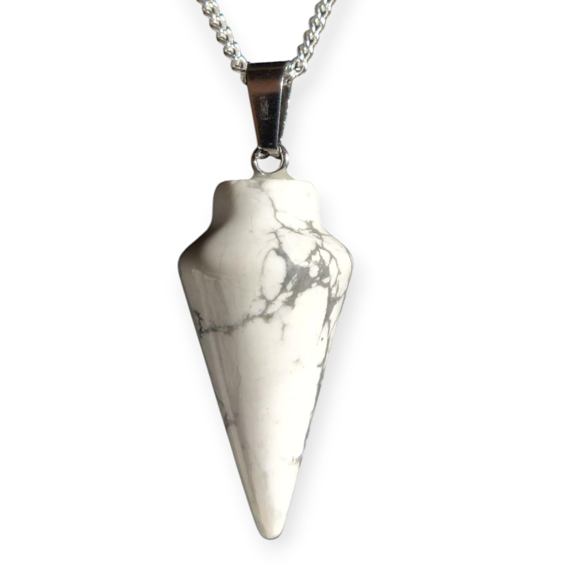 Natural Gemstone Pendulum, Pure 925 Sterling Silver Necklace by Fashion Fusion Emperium