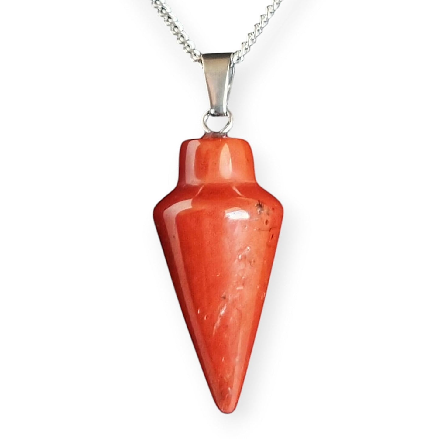 Natural Gemstone Pendulum, Pure 925 Sterling Silver Necklace by Fashion Fusion Emperium
