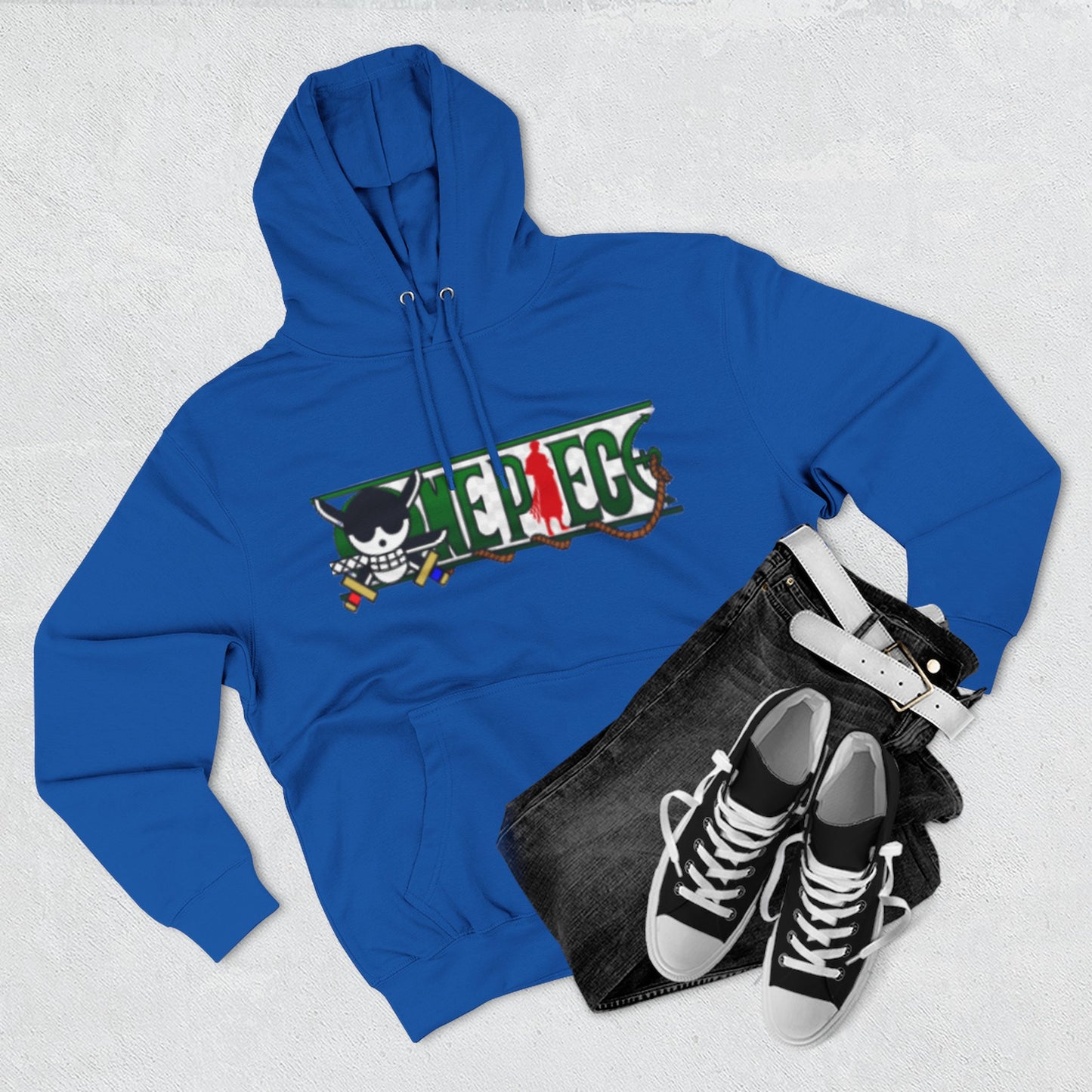 Anime-Inspired Fleece Hoodie, Pirate Hoodie, Cool Streetwear, Cozy Gift for Fans, Unisex Pullover, Winter Fashion