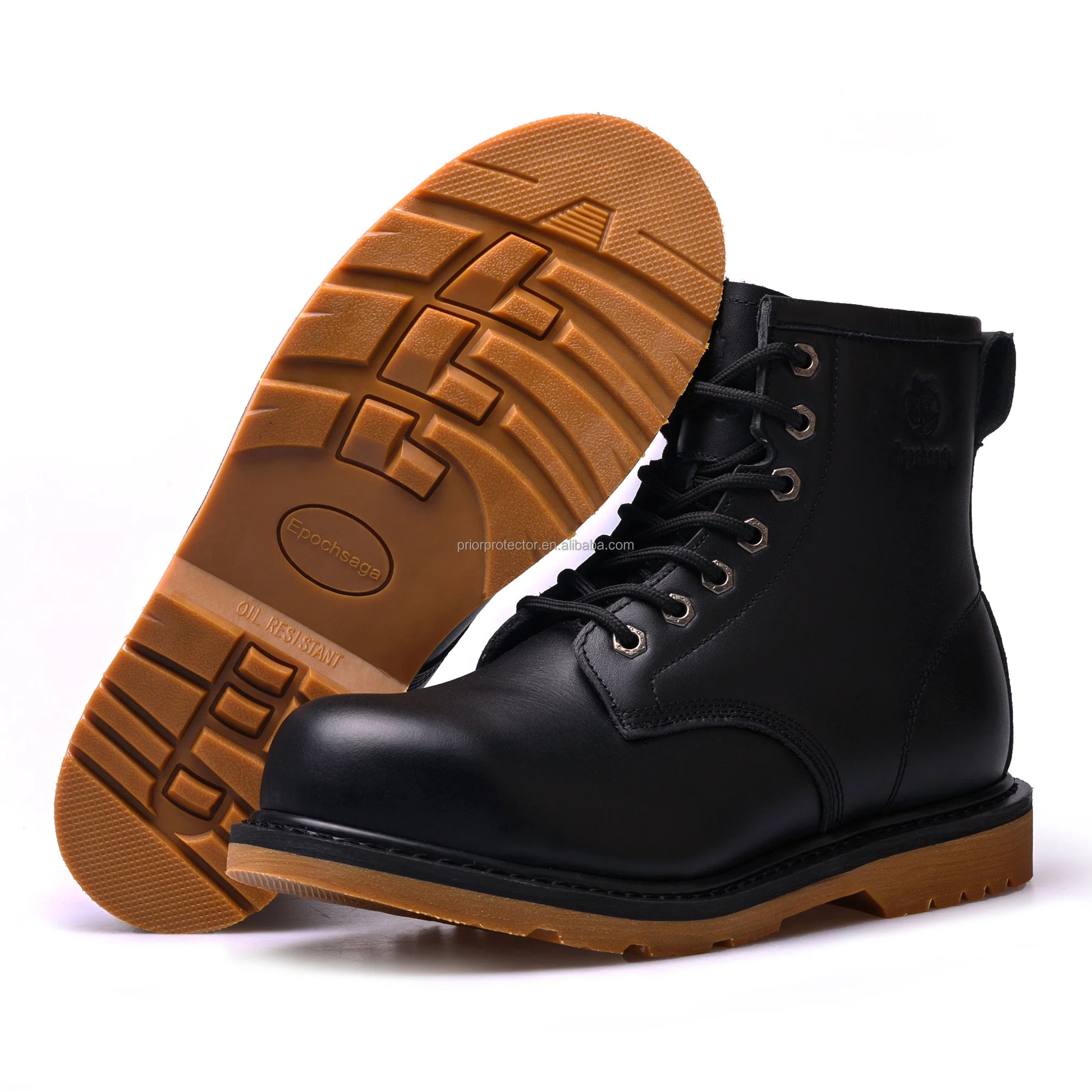 High Quality Goodyear Welt Steel Toe Safety Boots for Men Western Cowboy Style Oil & Work Resistant for Winter & Summer Use by Fashion Fusion Emperium