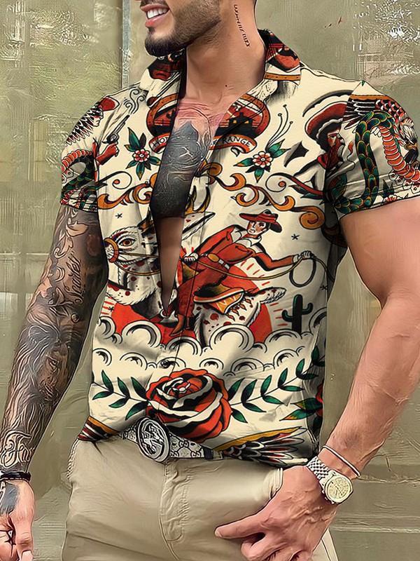 Graffiti Painting Series Printed Hawaiian Shirts