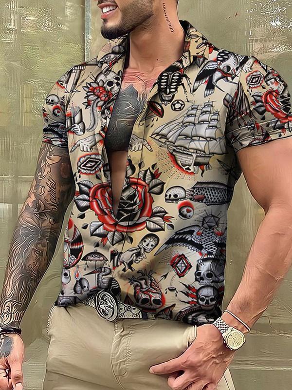 Graffiti Painting Series Printed Hawaiian Shirts