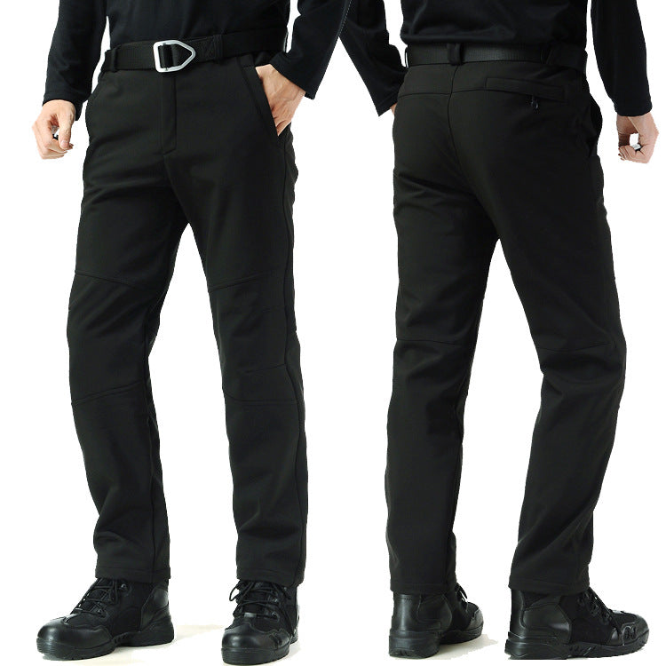 Outdoor Soft Shell Tactical Pants Fleece-Lined Climbing Pants