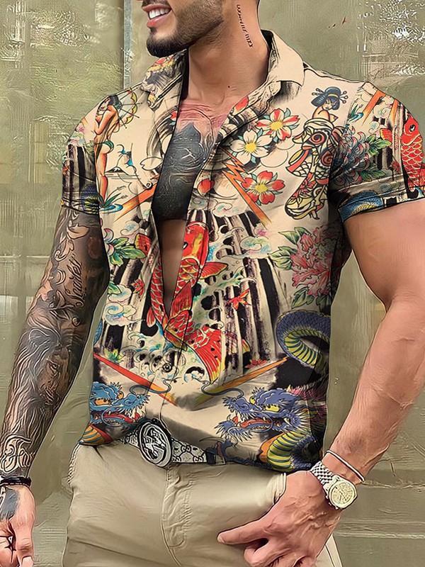 Graffiti Painting Series Printed Hawaiian Shirts
