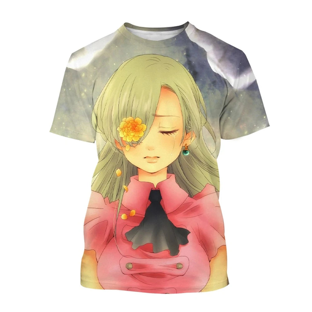 Summer Hot selling Anime Character Creative Design 3D Printing Cool and Personalized Fashion T-shirt by Fashion Fusion Emperium