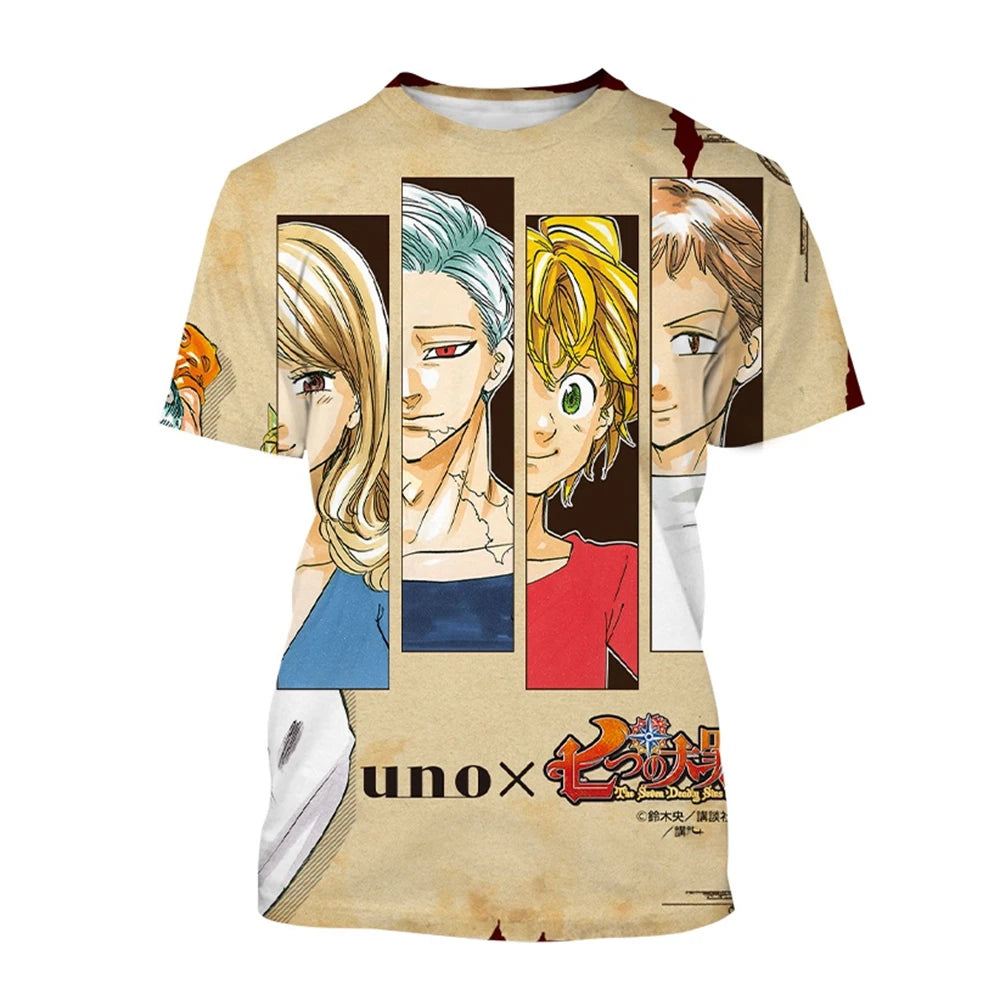 Summer Hot selling Anime Character Creative Design 3D Printing Cool and Personalized Fashion T-shirt by Fashion Fusion Emperium