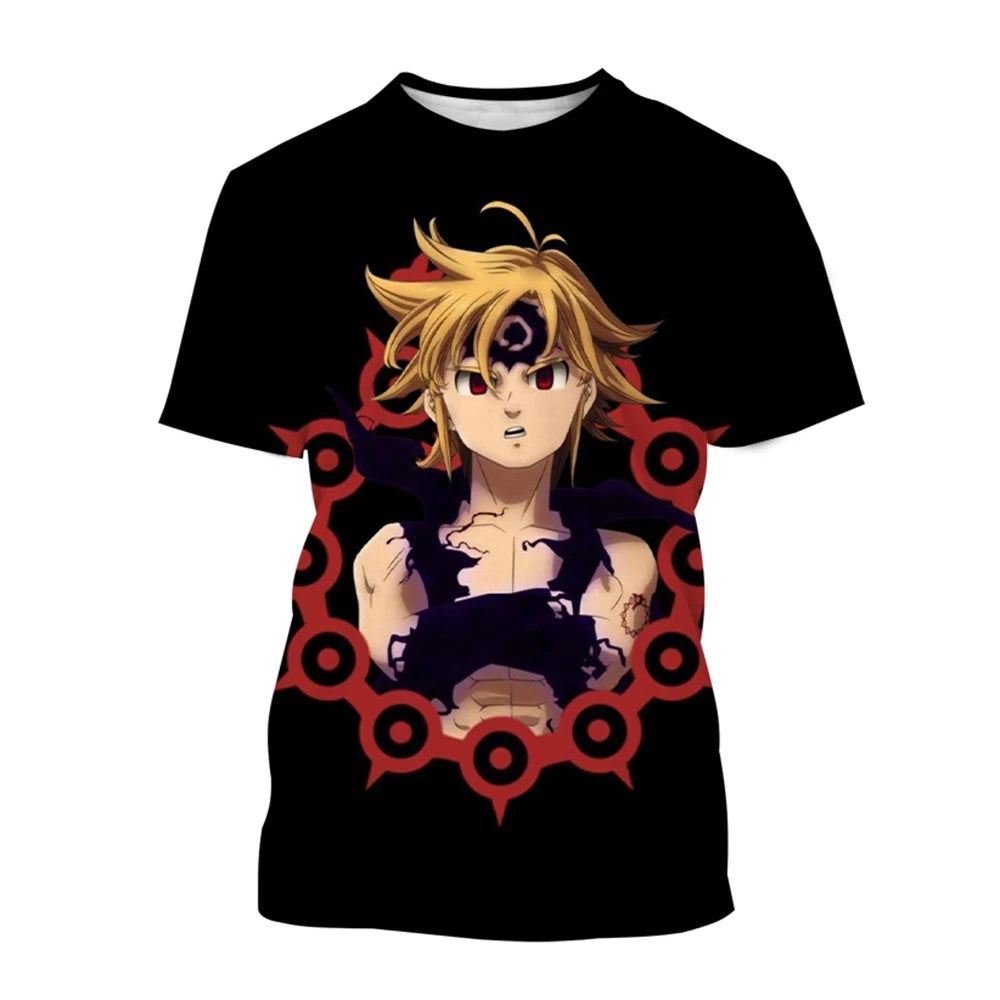 Summer Hot selling Anime Character Creative Design 3D Printing Cool and Personalized Fashion T-shirt by Fashion Fusion Emperium