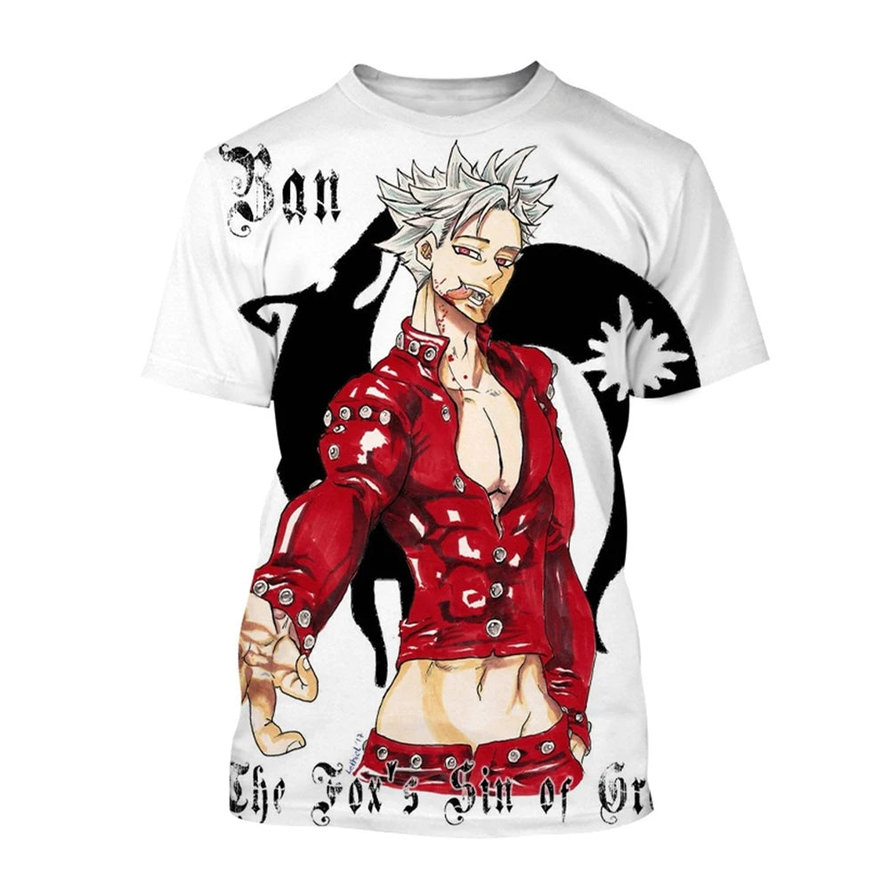 Summer Hot selling Anime Character Creative Design 3D Printing Cool and Personalized Fashion T-shirt by Fashion Fusion Emperium