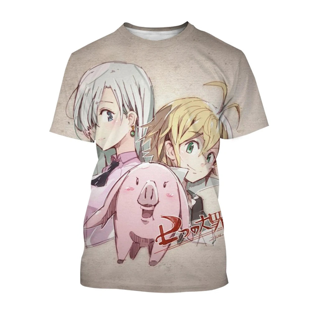 Summer Hot selling Anime Character Creative Design 3D Printing Cool and Personalized Fashion T-shirt by Fashion Fusion Emperium