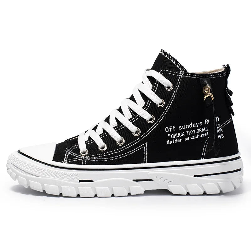 2023 nuevos zapatos de hombre zapatillas de deporte de moda zapatos de lona Oxfords transpirables de alta calidad con cordones zapatos de plataforma informales de talla grande 39-44