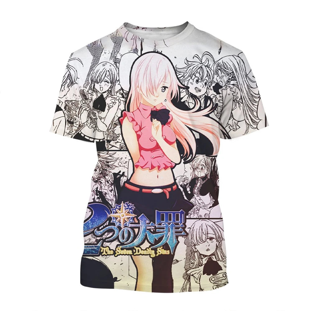 Summer Hot selling Anime Character Creative Design 3D Printing Cool and Personalized Fashion T-shirt by Fashion Fusion Emperium