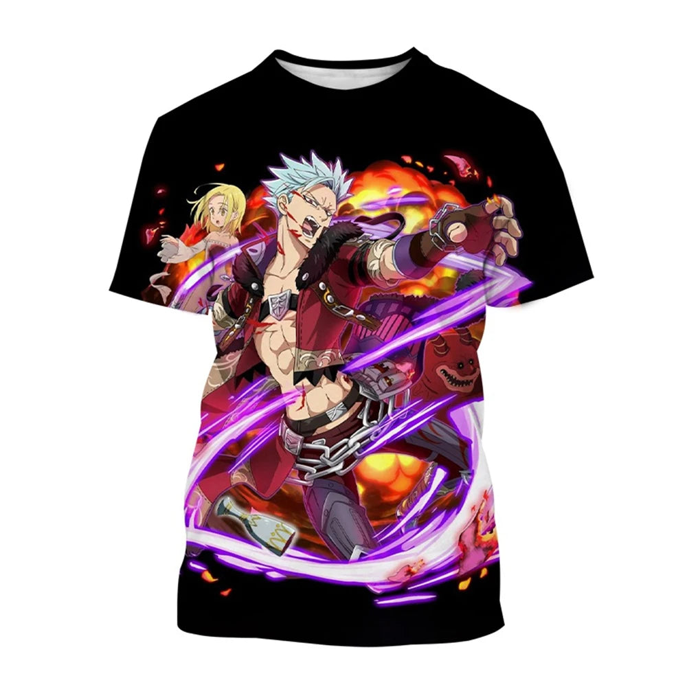 Summer Hot selling Anime Character Creative Design 3D Printing Cool and Personalized Fashion T-shirt by Fashion Fusion Emperium