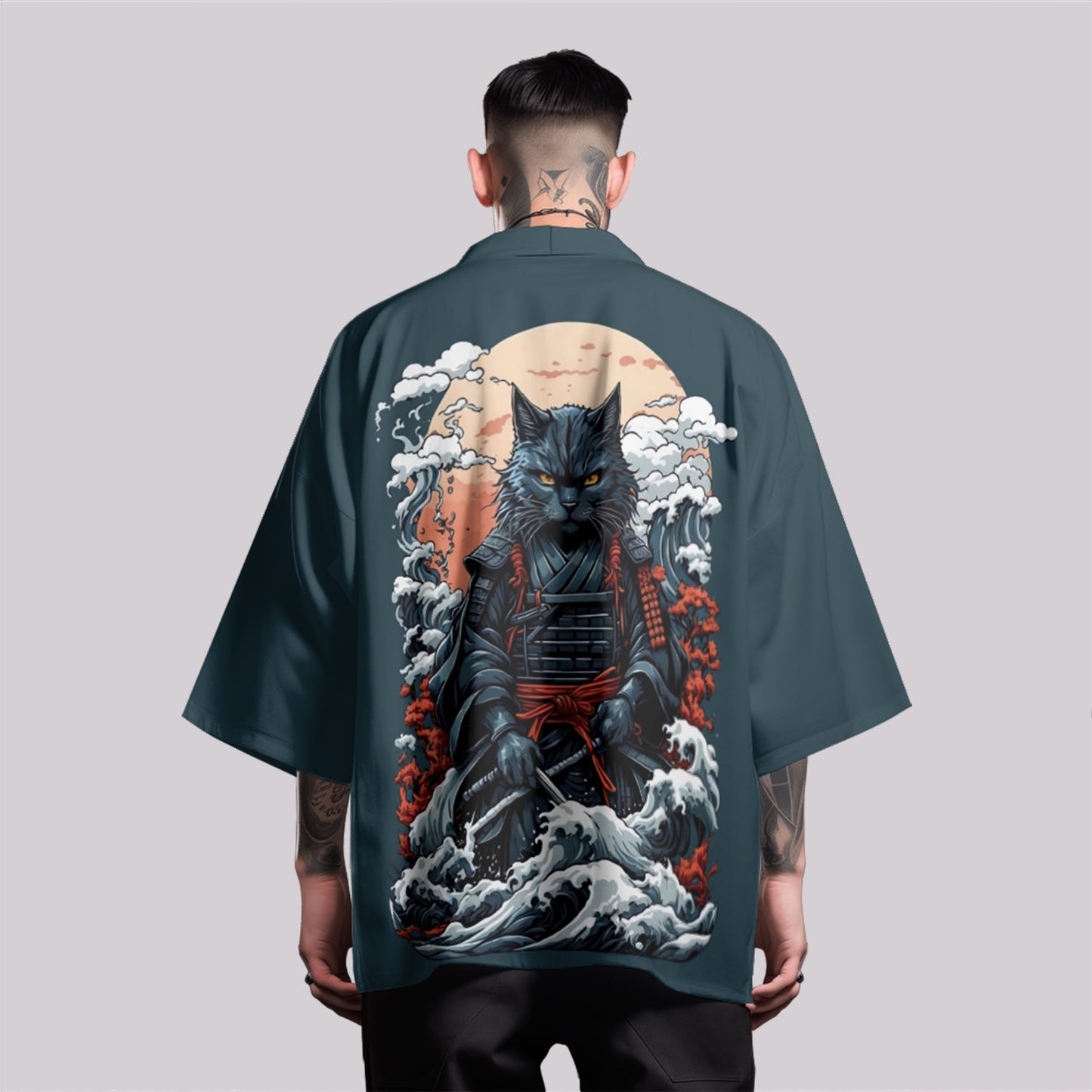 Samurai Cat Kimono by Fashion Fusion Emperium